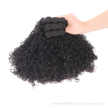 No Shedding And No Tangle Double Drawn Virgin Fumi Fancy Curl 100% Peruvian Virgin Hair Extension Human Hair